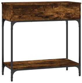 vidaXL Τραπέζι Κονσόλα Καπνιστή Δρυς 75x34,5x75 εκ. Επεξεργ. Ξύλο
