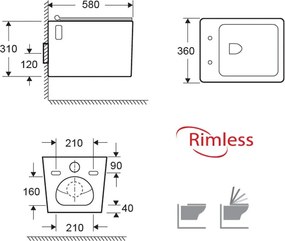 Karag LT 003E Rimless White - Κρεμαστή λεκάνη