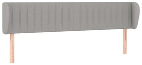 Κεφαλάρι με Πτερύγια Ανοιχτό Γκρι 183x23x78/88 εκ. Υφασμάτινο 3117396