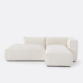 Γωνιακός δεξιός καναπές με μπουκλέ ταπετσαρία, Seven