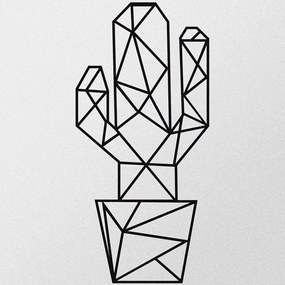 Διακοσμητικό Τοίχου Cactus 279ENZ1180 26x55cm Black Wallity Metal