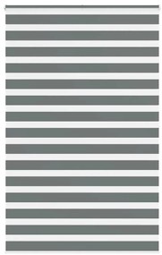 vidaXL Ζέβρα τυφλή Σκούρο Γκρι Πλάτος υφάσματος 145,9 εκ. Πολυεστέρας