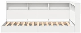 vidaXL Κρεβάτι Βιβλιοθήκης Λευκό 100 x 200 cm Επεξεργασμένο ξύλο