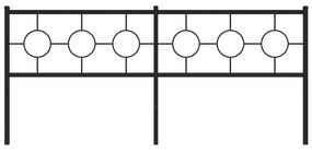 vidaXL Κεφαλάρι Μαύρο 200 εκ. Μεταλλικό