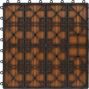 vidaXL Πλάκα Κατασκευής 22 pcs Ξύλο teak 30 x 30 cm WPC