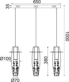 Φωτιστικό Οροφής LED Aca Vani VANI659LEDP Chrome