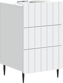 vidaXL Κομοδίνο με συρτάρι Λευκό 43x 41 x 68 εκ Επεξεργασμένο Ξύλο