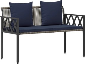 vidaXL Σετ Εξωτερικών Επίπλων 4 τμχ. Γκρι και Navy Blue