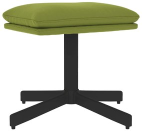 vidaXL Υποπόδιο Ανοιχτό Πράσινο 60x60x36 εκ. Βελούδινο