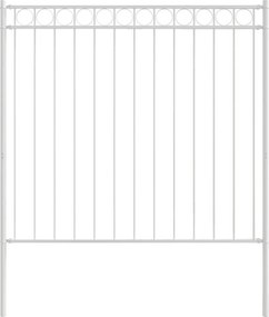 vidaXL Στοιχείο Φράχτη ASSEN 170 x 200 εκ. Ατσάλι Λευκό