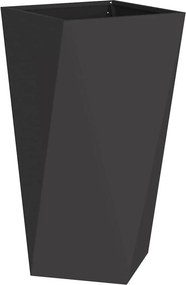 vidaXL Γλάστρα 2 τμχ. Μαύρο 40 x 40 x 75 cm Ατσάλι