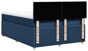 ΚΡΕΒΑΤΙ BOXSPRING ΜΕ ΣΤΡΩΜΑ ΜΠΛΕ 140X200 ΕΚ. ΥΦΑΣΜΑΤΙΝΟ 3289778