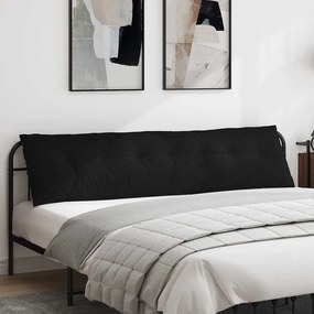 vidaXL Μαξιλάρι Πλάτης Μαύρο 200 x 19 x 50 εκ ύφασμα