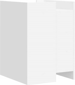 vidaXL Κομοδίνο Λευκό 45 x 50 x 65 εκ. από Επεξεργασμένο Ξύλο