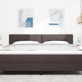 vidaXL LED Κεφαλάρι με Κουμπιά Σαλονιού Καφέ 90 εκ Υφασμάτινο