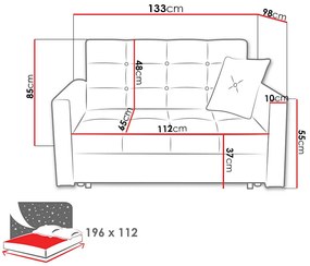 Καναπές - κρεβάτι Viva Lux II-Mpez