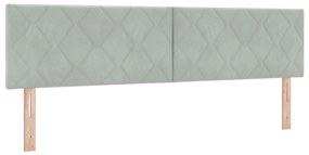 vidaXL Κρεβάτι Box Spring με στρώμα  Ανοιχτό γκρι 180x200 εκ Βελούδο