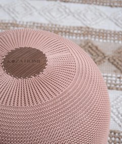 Χειροποίητο Πουφ Πορτοκαλί FLUFFY 40x40x45