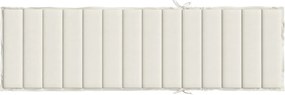 vidaXL Μαξιλάρι Ξαπλώστρας Κρεμ Μελανζέ 200x60x4 εκ. Ύφασμα