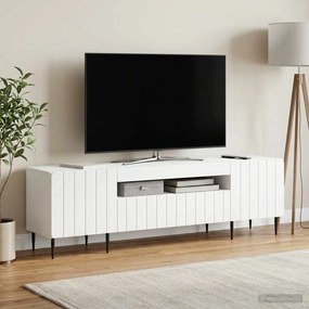 vidaXL Ντουλάπα LED Τηλεόρασης Λευκό Επεξεργασμένο Ξύλο