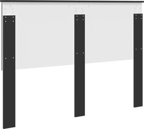 vidaXL Κεφαλάρι με κεφαλάρι Μαύρη Οξυά 140 cm Επεξεργασμένο ξύλο