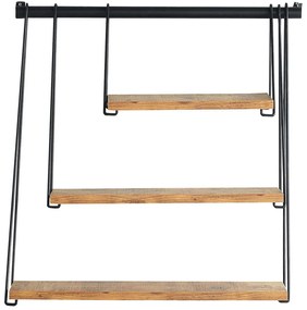 Ραφιέρα Τοίχου Zihon 854KLN4315 60x20x63,5cm Pine-Black