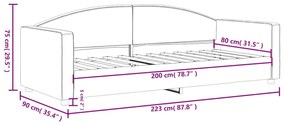 ΚΑΝΑΠΕΣ ΚΡΕΒΑΤΙ ΜΑΥΡΟΣ 80 X 200 ΕΚ. ΥΦΑΣΜΑΤΙΝΟΣ 354108