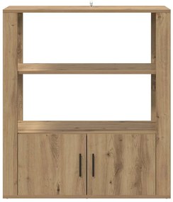 vidaXL Πλαϊνό γραφείο artisan δρυς 30 x 80 x 90 εκ Επεξεργασμένο ξύλο