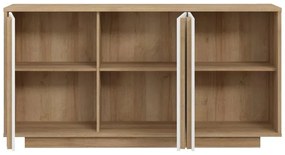 Μπουφές Chesto μελαμίνη σε λευκή και oak απόχρωση 169.2x42x87εκ 169.2x42x86.9 εκ.