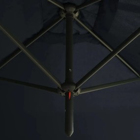 Ομπρέλα Κήπου Διπλή Ανθρακί 600 x 300 εκ. με Ατσάλινο Ιστό - Ανθρακί