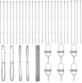 vidaXL Welded Wire Fence με 13 Πόλους 1x100 μ Γαλβανισμένος Χάλυβας