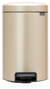 Brabantia 1003201 Κάδος με Πεντάλ NewIcon 12L, Metallic Gold