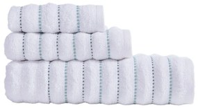 Πετσέτες Sorento (Σετ 3τμχ) White-Blue Nef-Nef Homeware Σετ Πετσέτες 70x140cm 100% Cotton