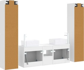 vidaXL Σετ Επίπλων Μπάνιου 5 τμχ. Λευκό 33 x 34,5 x 160 εκ