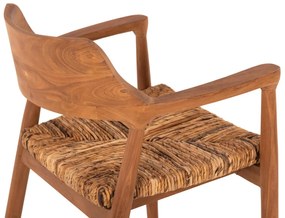 Καρέκλα-Πολυθρόνα C9401.01 Μασίφ Ξύλο Teak Φυσικό 58x52x77Yεκ. 58x52x77 εκ.