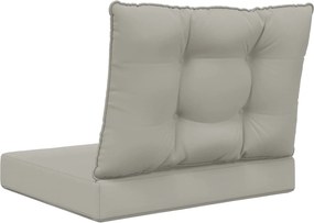 vidaXL Μαξιλάρι Καναπέ Εξωτερικού Χώρου 2 pcs Γκρι Πολυεστέρας