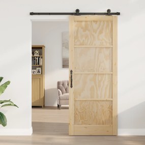 vidaXL Συρόμενη Πόρτα με Σετ Εξαρτημάτων 'ORKDAL' Μασίφ Ξύλο Πεύκου