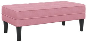vidaXL Παγκάκι Ροζ 113x57x39 εκ. Βελούδο