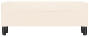 vidaXL Πάγκος Κρεμ 100x35x41 εκ. Βελούδινος