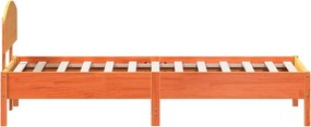 vidaXL Σκελετός Κρεβ. Χωρίς Στρώμα Καφέ Κεριού 100x200 εκ Μασίφ Πεύκο