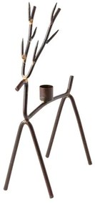 Κηροπήγιο Ελάφι Σκουριά/Ορείχαλκος Ρεσό Φ3,8cm Σίδηρος 30x20cm Oh Deer 797- 070-60 Affari of Sweden 797-070-60