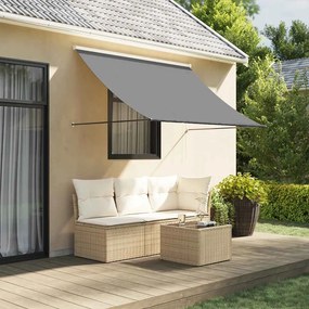 vidaXL Τέντα Συρόμενη Ανθρακί 250 x 150 εκ. από Ύφασμα και Ατσάλι