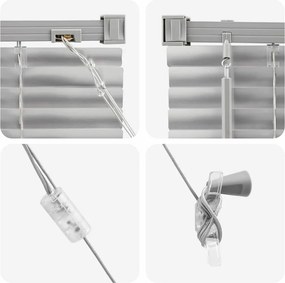 vidaXL Βενετσιάνικες Ρόδες Ασημί 130 x 105 εκ Αλουμίνιο