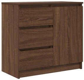Συρταριέρα με Συρτάρια καφέ δρυς 71x35x65 εκ. Επεξ. Ξύλο - Καφέ