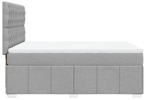 ΚΡΕΒΑΤΙ BOXSPRING ΜΕ ΣΤΡΩΜΑ ΑΝΟΙΧΤΟ ΓΚΡΙ 140X200 ΕΚ. ΥΦΑΣΜΑΤΙΝΟ 3293998