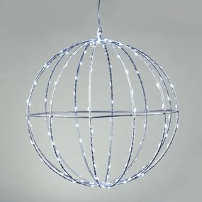 Διακοσμητικό LED 3D Silver Ball-Διάμετρος: 30 εκ.-Cool White