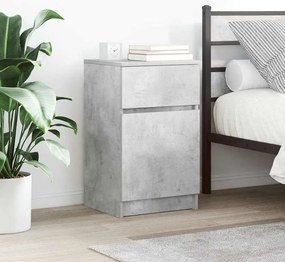 vidaXL Κομοδίνο Γκρι Σκυρ. 39x35x65 εκ. από Επεξεργασμένο Ξύλο