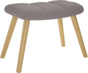 vidaXL Πολυθρόνα Relax Taupe Υφασμάτινη με Υποπόδιο
