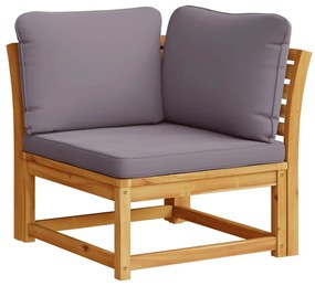 vidaXL Καναπές Κήπου Γωνιακός Μαξιλάρια 73x73x65εκ. Μασίφ Ξύλο Ακακίας