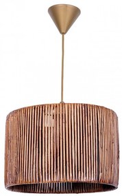 Φωτιστικό Οροφής Zale 207372 Ε27 28x28x65cm Brown Megapap Bamboo,Ξύλο